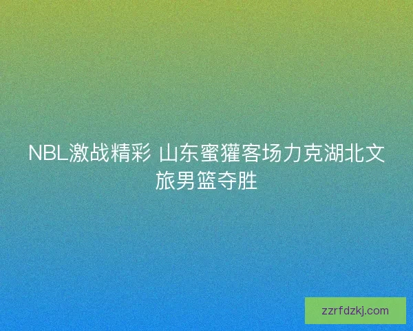 NBL激战精彩 山东蜜獾客场力克湖北文旅男篮夺胜 NBL激战精彩 山东蜜獾客场力克湖北文旅男篮夺胜